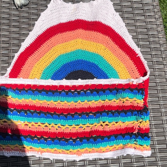 Rainbow knit halter top - Picture 3 of 3